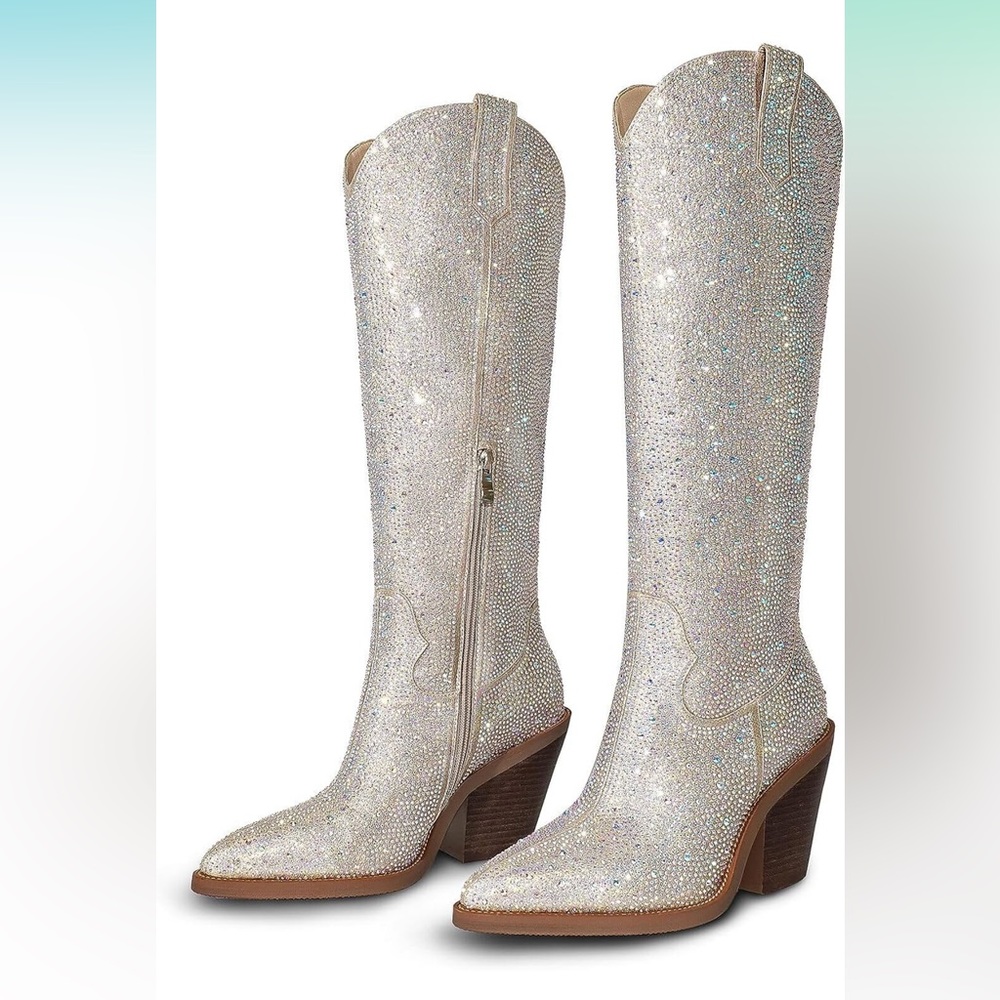 Rhinestone cowgirl boots. Worn once for Tay Swift